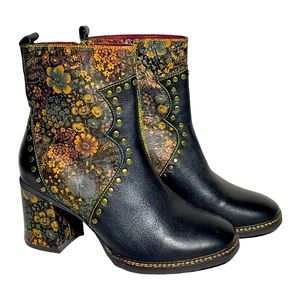 L'Artiste by Spring Step OLEVEA Black Ankle Boot 36 US (5.5-6)